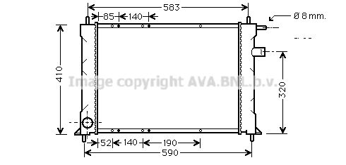 AVA QUALITY COOLING Радиатор, охлаждение двигателя AU2111